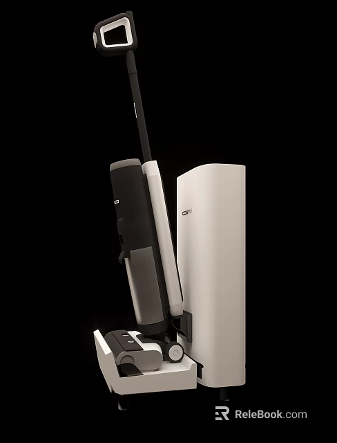 Modern Intelligent Machine Featuring White Black Body Smart Control Panel And Automated Sensors 3d model 
