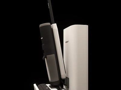 Modern Intelligent Machine Featuring White Black Body Smart Control Panel And Automated Sensors 3d model