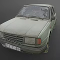 Old Damaged Vintage Car Featuring Broken Windshield And Dusty Rusty Body Exterior