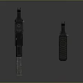 Futuristic Black Tactical Weapon Featuring Modern Modular Design And Accessory Case 3d model