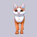 Cute Cartoon Orange Fox With White Chest And Ears Standing In 3D Pose
