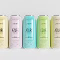 AZURE Brand Canned Beverages With Assorted Flavors And Vibrant Color Varieties