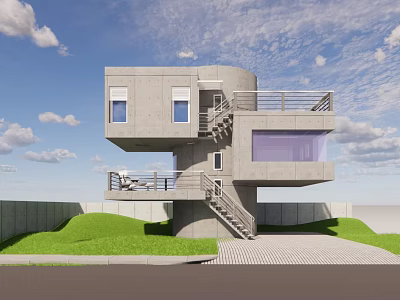 Modern Single-family Villa Home Office Building Modern Office Building Small Office Building Mountain Villa Country Villa Rural Self-built House 3d model