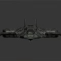 Futuristic Cosmic Spaceship With Metallic Texture And Complex Structure For Space Exploration