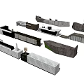 Modern Interior Reception Desk Designs With Various Materials And Styles 3d model
