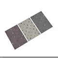 Square Area Rugs Featuring Multicolored Polka Dot Designs On Neutral Backdrops