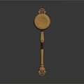 High Quality Golden Hardware Tool With Round Head And Ornate Decorative Design