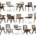 Various Modern Dining Chairs With Wooden Metal Frames Upholstered Seats And Different Backrest Designs