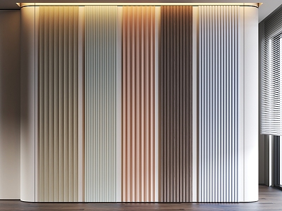 Wall panel combination wall panel wood board art wall parapet wall green wood art wall 3d model
