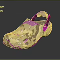 Camouflage Casual Clogs with Perforated Design Beige Base and Red Straps for Comfortable Daily Wear