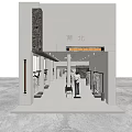 Spacious Well Lit Clothing Store Interior With Mannequin Hanging Dresses And Racks