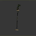 Green Metal Detector With Long Shaft Circular Coil And Control Handle