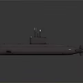 Modern Metal Submarine Featuring Conning Tower And Streamlined Hull For Underwater Use