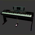 YAMAHA Electronic Keyboard With Stand Pedal And White Black Keys