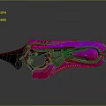 Futuristic Purple Pink Weapon With Sleek Design And Yellow Accents In Scifi Style