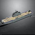 Modern Water Transport Ship with Upper Superstructure and Open Deck Design 3d model