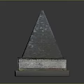 Ancient Pyramid Structure With Conical Top Stone Masonry Base And Entrance