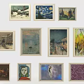 Multiple Framed Art Paintings With Diverse Styles For Wall Decor Collection