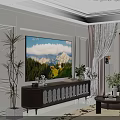 Classic American Dining Table Set With Matching Wooden Chairs And Sideboard For Cozy Home Dining Space