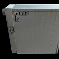 White Metal Utility Box With Graffiti Locks And 205 FR Numbering