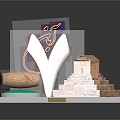 Temple Tower Stone Takatong Tower Pyramid Mayan Pyramid Mayan Stone Tower Totem Tribal Totem 3d model