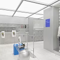 Modern Clothing Store Interior With Display Racks Never Dream Alone Wall Art And Cozy Seating