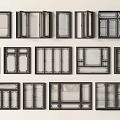 windows doors and windows casement windows bay windows folding antique windows 3d model
