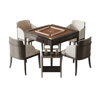 New Chinese Mahjong Table and Chair 3d model