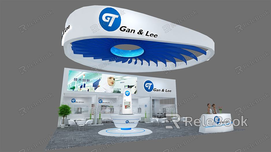 Modern Exhibition Medical Equipment Booth Exhibition Hall Exhibition Temporary Exhibition Expo model