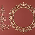 European-style Metal Carved European Pattern Hollow Carved Pattern 3d model