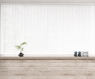 Modern venetian blinds dream curtain 3d model