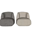 Modern Beige Upholstered Accent Chair With Curved Armrest And Unique Shape