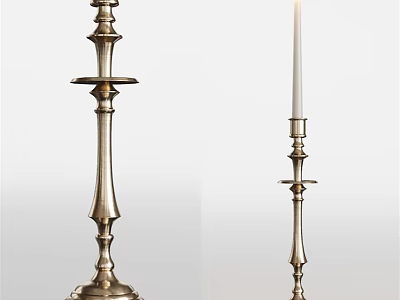 Tall And Short Decorative Metal Candle Lamps With Intricate Designs And Stable Bases 3d model