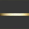 Golden Bracelet With Red Decorative Patterns And Shiny Surface For Daily Use