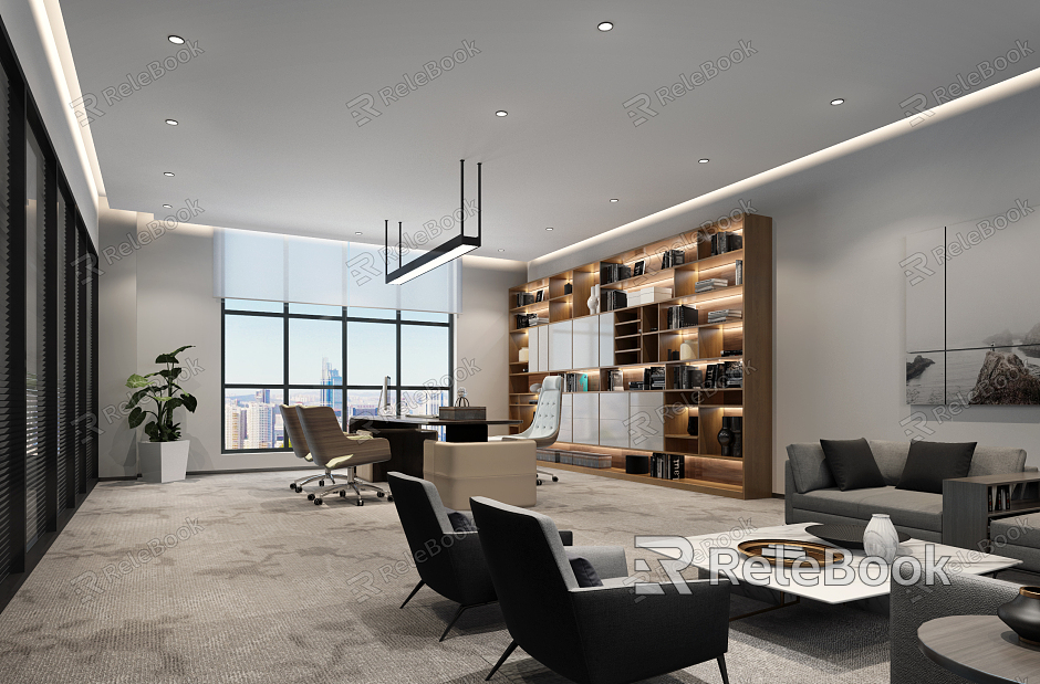 Modern Office General Manager Room model