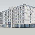 Modern Multi Storey Office Building Exterior With Flat Roof And Windows