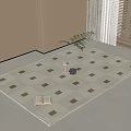 square carpet 3d model
