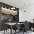 Modern Guest Restaurant Simple 3d model
