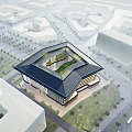 New Chinese-style Office Building Features 3d model