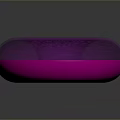 Stone Wood Crafted Purple Glowing Ring With Reflective Base Design