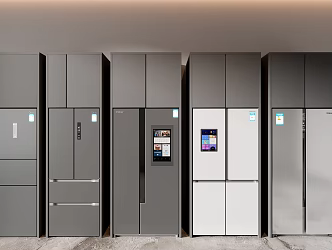 Modern Refrigerator Cabinet Oven Smart Refrigerator Embedded Refrigerator Double Door Refrigerator Three Door Refrigerator 3d model
