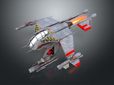 Industrial LOFT fighter sci-fighter starcraft fighter 3d model