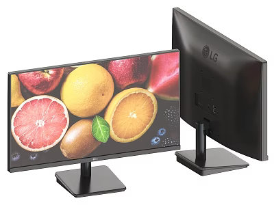 LG Computer Monitor With Sleek Black Design And Vibrant Display Screen 3d model