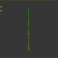 Detailed Carved Wooden Long Staff Weapon With Intricate Decorative Brown Texture