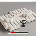 Modern Multiplayer Sofa Module Sofa Back-to-Back Sofa 3d model