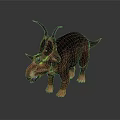 Realistic Triceratops Dinosaur 3D Model With Standing Posture And Texture