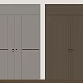 Modern Interior Wooden Double Doors Light Beige And Dark Brown Design For Elegant Home Decor