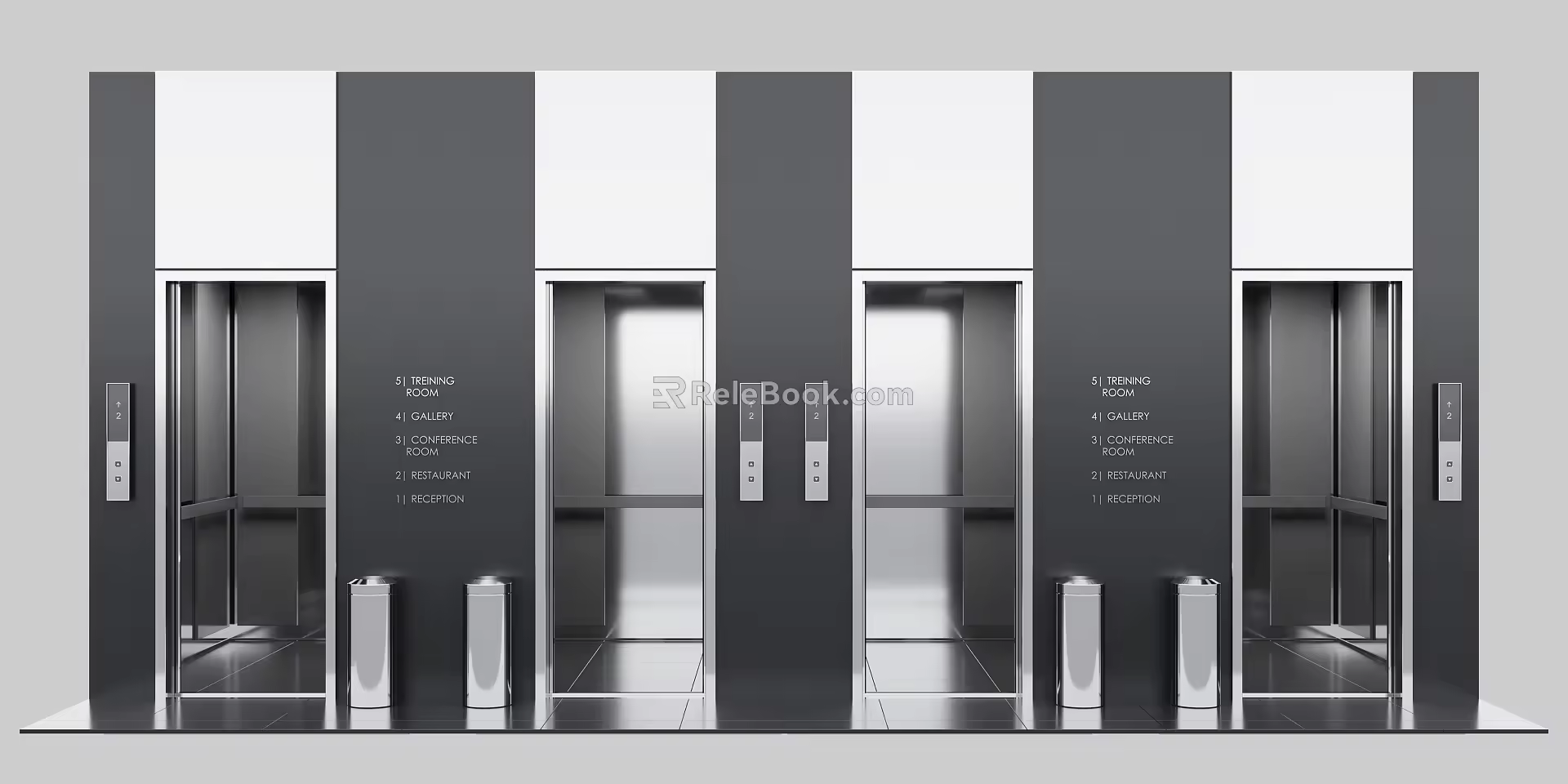 Modern Elevator Office Elevator High-rise Elevator Combination Elevator Button Floor Logo Combination Elevator Trash 3d model