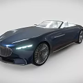 Deep Blue Luxury Convertible With Modern Design LED Headlights And Stylish Wheels