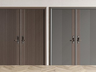 Modern double door 3d model